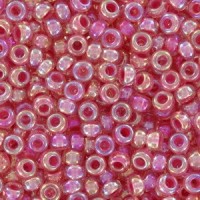 Miyuki seed beads 8/0 - Hot pink lined crystal ab 8-355